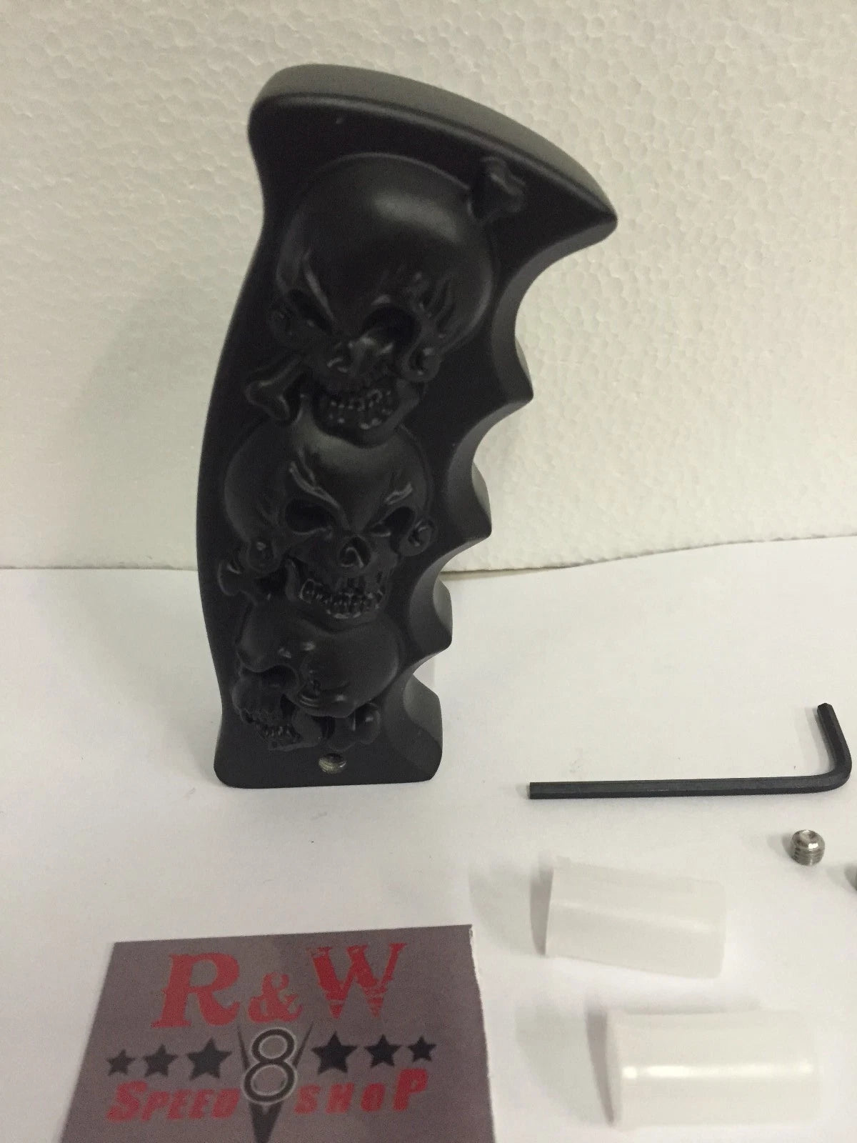 Shift Knob Aluminum Pistol Grip Skull Style for Black Hot Rod Car Universal