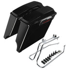 5" Stretched Saddle Bags with 6x9" Speaker Lid Bracket for Harley Softail (1984–2017)