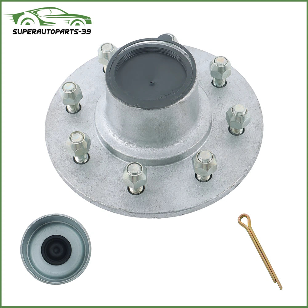 8-Lug 6.5" Galvanized Trailer Hub Kit for 7 (YYYY–YYYY)
