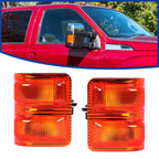 Side Mirror Turn Signal Lights for Ford F-250 F-350 (2008–2016) Amber Lens
