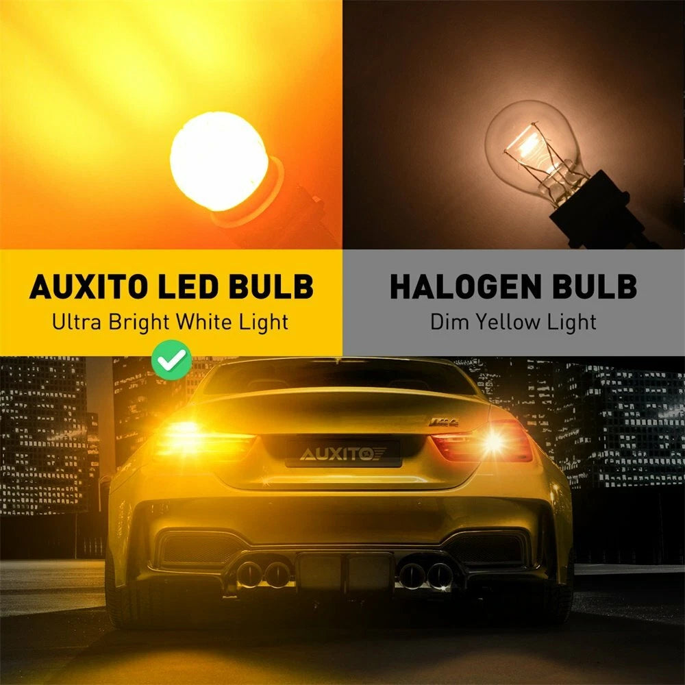 2X Amber Yellow LED Turn Signal Bulbs for Honda Civic (2006–2011)