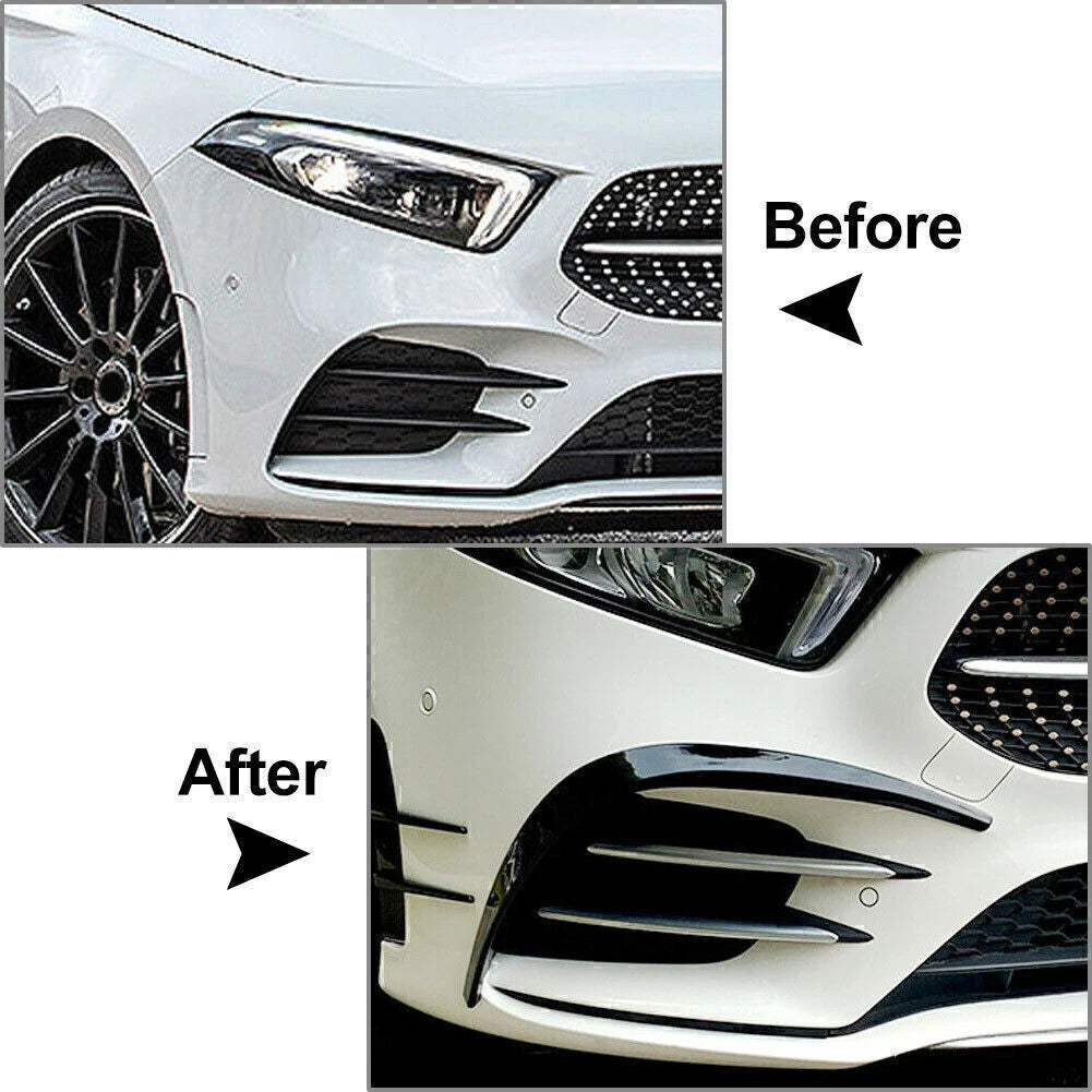 Front Bumper Splitter Spoiler Canard for Mercedes Benz A-Class (2019–2023)