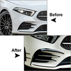 Front Bumper Splitter Spoiler Canard for Mercedes Benz A-Class (2019–2023)