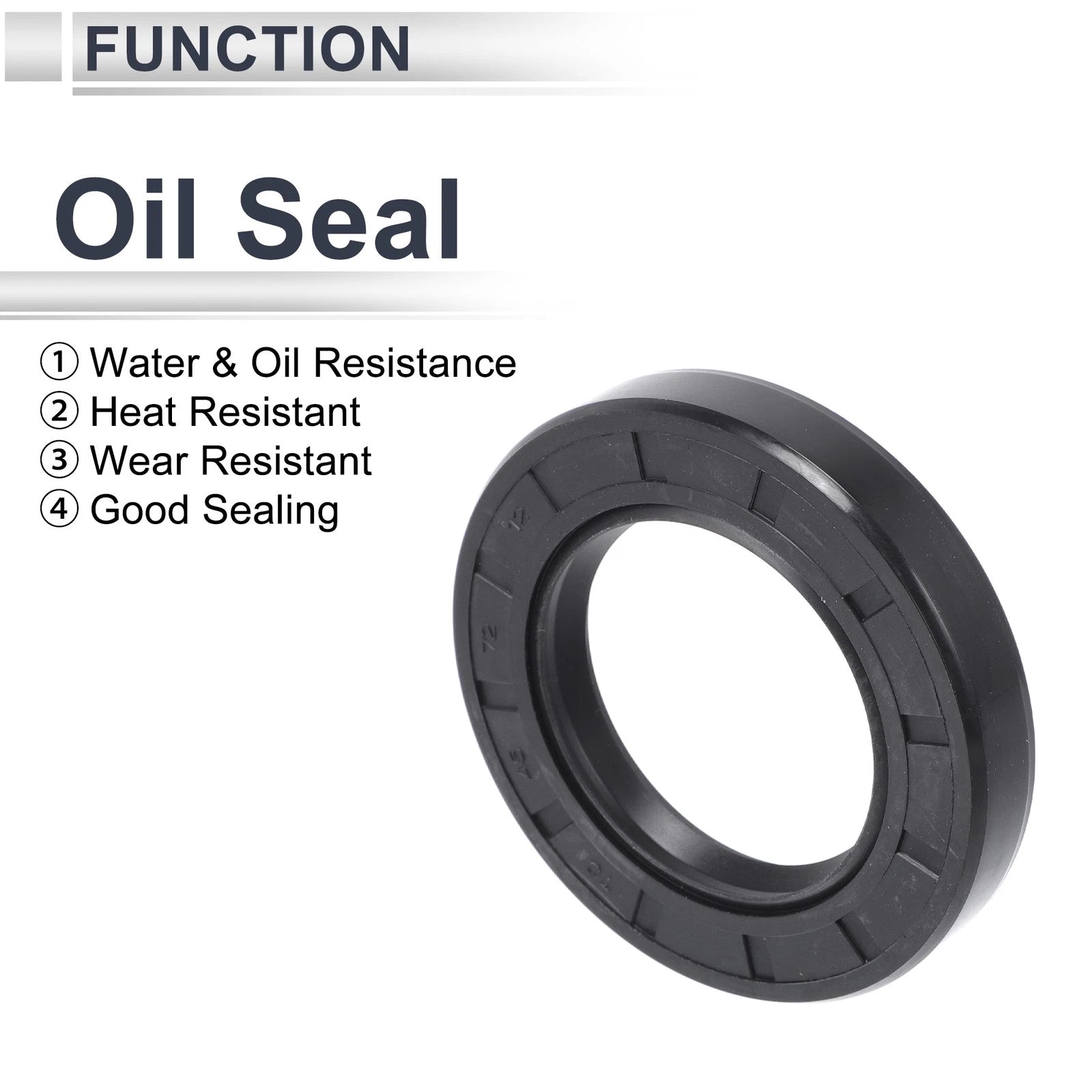 Set of 5 Oil Seal Rotary Shaft Seal NBR Rubber 45x72x12mm