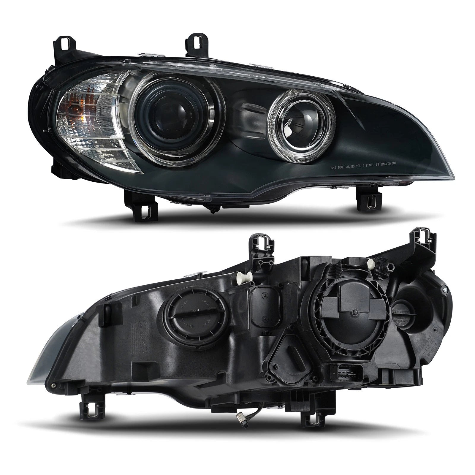 Pair HID/Xenon Headlights for BMW X5 (2007–2011) with Adaptive Lamp