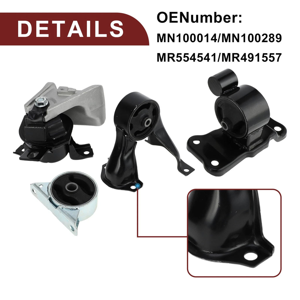 Engine Motor Trans Mount Set for Mitsubishi Lancer Ralliart 2.4L (2004–2006)