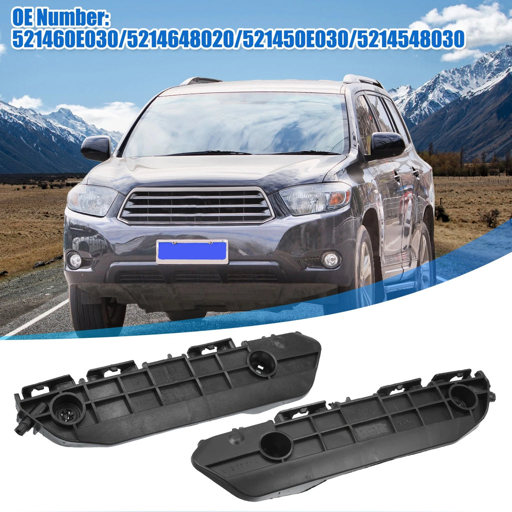 Set of 2 Front Side Bumper Cover Brackets No. 521460E030/5214648020 for Toyota