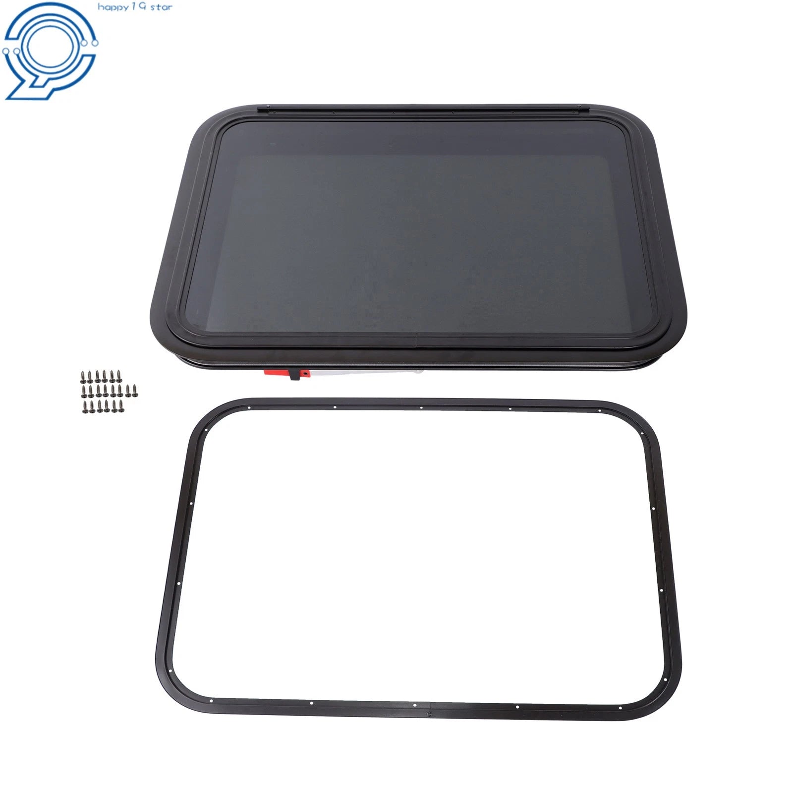 Exit RV Window with Trim Ring and Removable Screen for RV Camper Trailer