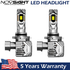 2X 9005 LED Headlight Bulbs for NOVSIGHT (30000LM, Hi/Low Beam, 6500K)