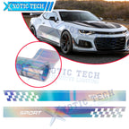 NEO Body Side Skirt Vinyl Racing Reflective Stripe Sticker for Chevy (2)