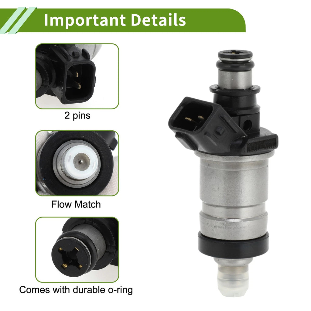 Fuel Injector No. 06164-P2J-000 for Honda Civic Si (1999–2000) 1 Pc Black