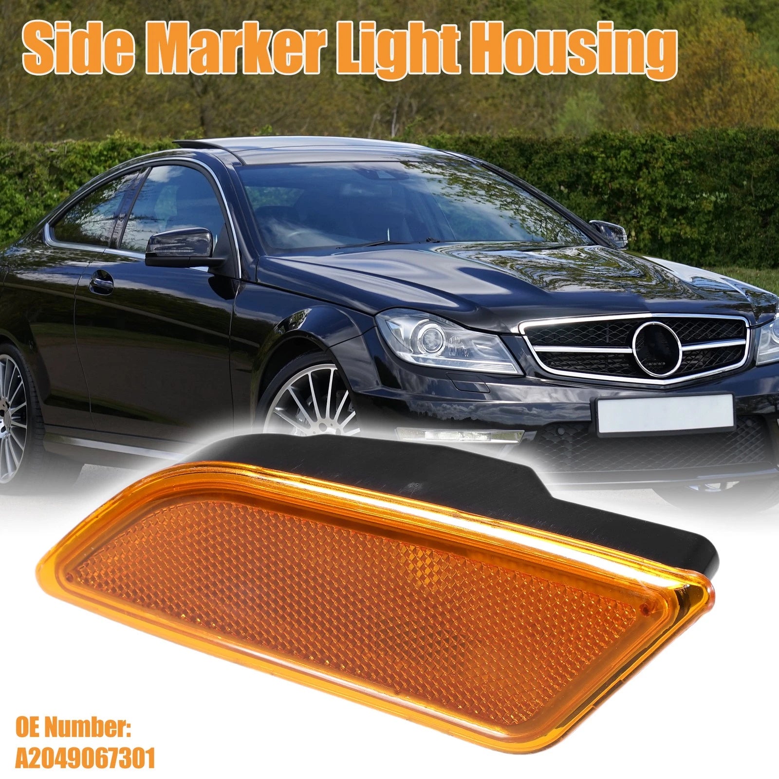 Auto Side Marker Lights Housing for Mercedes-Benz C250 (2012–2015) No.A2049067301 745060297976