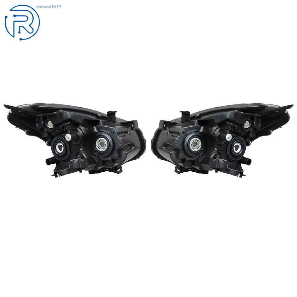 Set of 2 Black Halogen Headlights for Nissan Rogue (2008-2015)