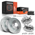 Set of 8 Front Drilled Brake Rotors & Pads for Ford Explorer Ranger 