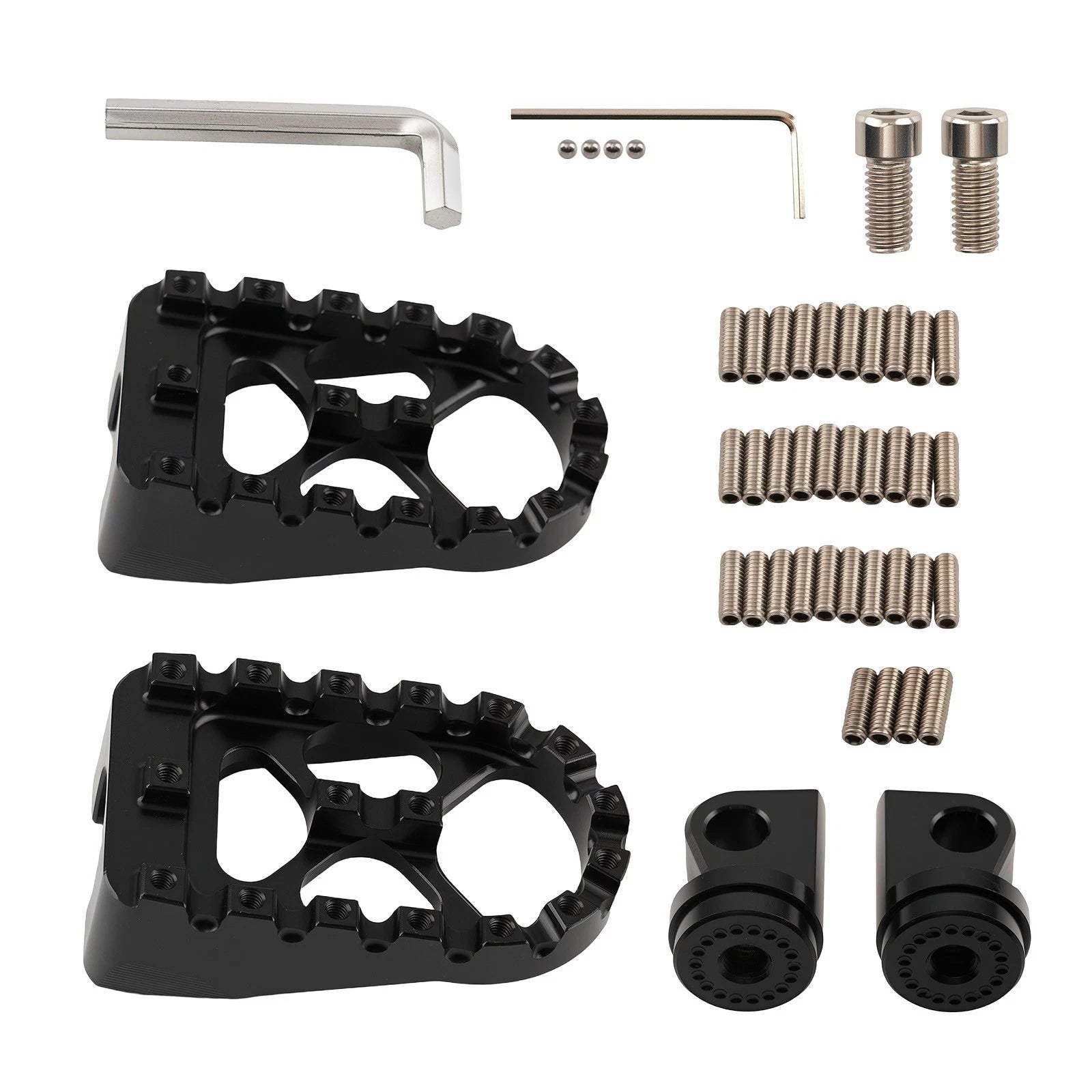Wide MX Style Foot Pegs for Harley Fatboy, Road Glide, Softail (Pair)