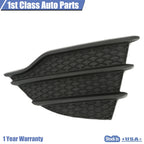 Set of 2 Bumper Cover Grille Inserts for Ford Escape (2013-2016) Black