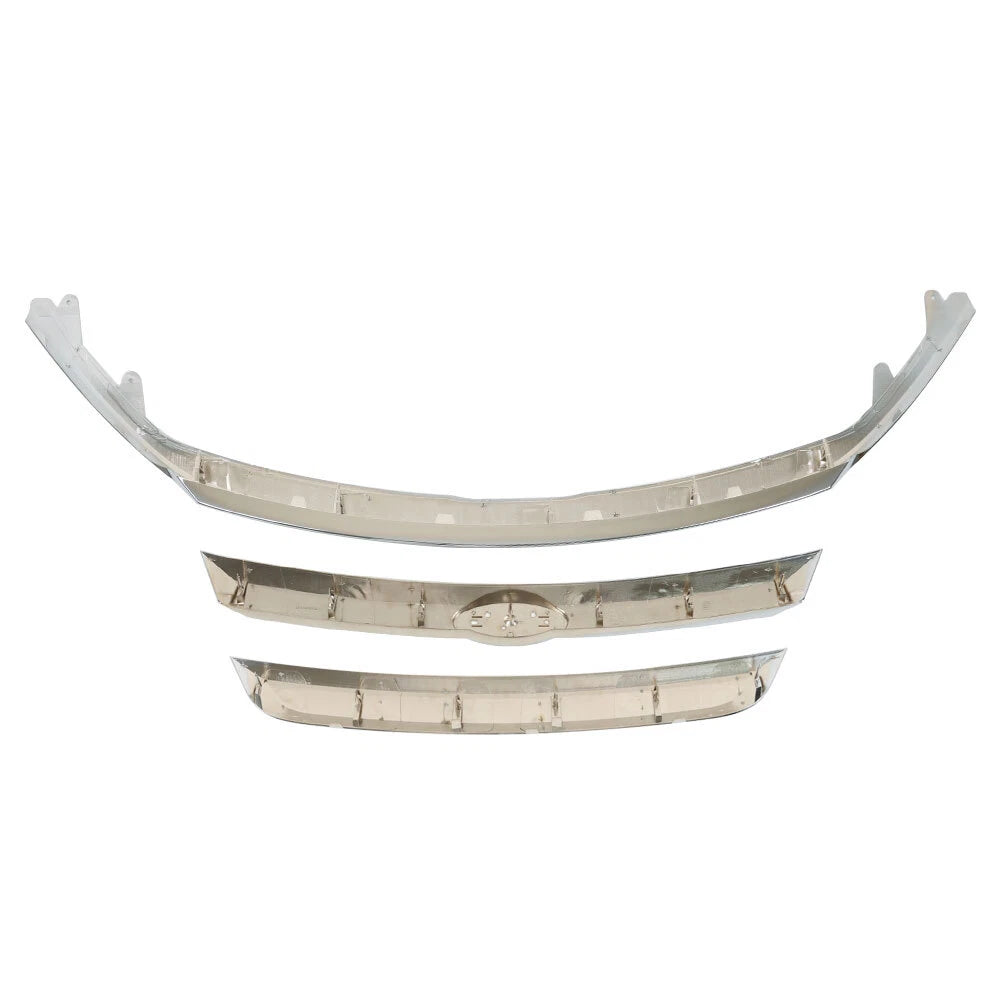 Set of 3 Chrome Grille Molding Trim for Ford Fusion (2010–2012)