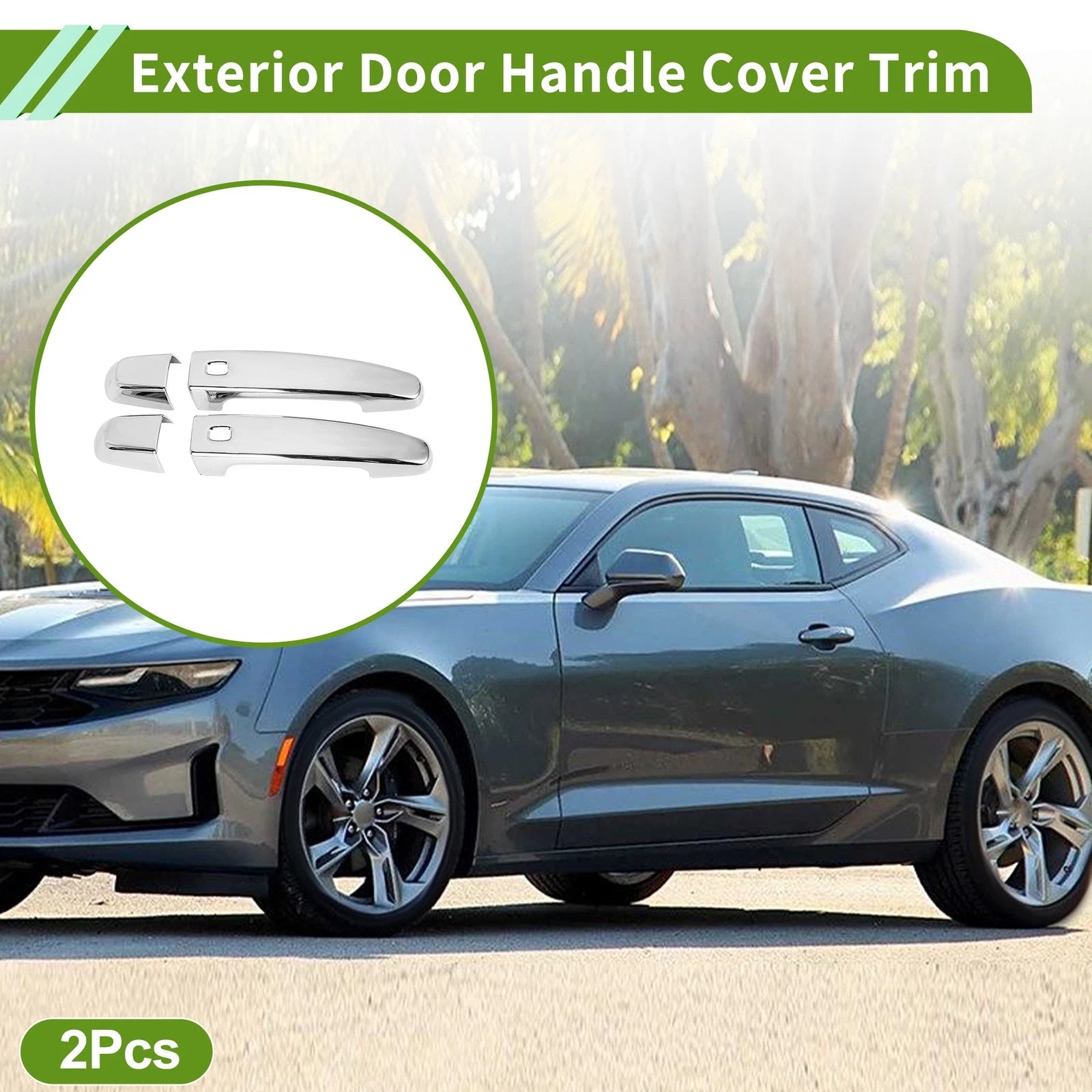 Exterior Door Handle Cover Trim for Chevrolet Camaro (2016–2023) Electroplated