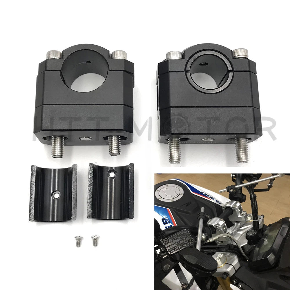 Set of 2 Handlebar Mount Clamp for Motorcycle (22mm/28mm)