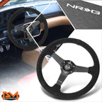 NRG RST-037MB-S 350mm Deep Dish Suede Steering Wheel for Universal Fit (2010–2023)