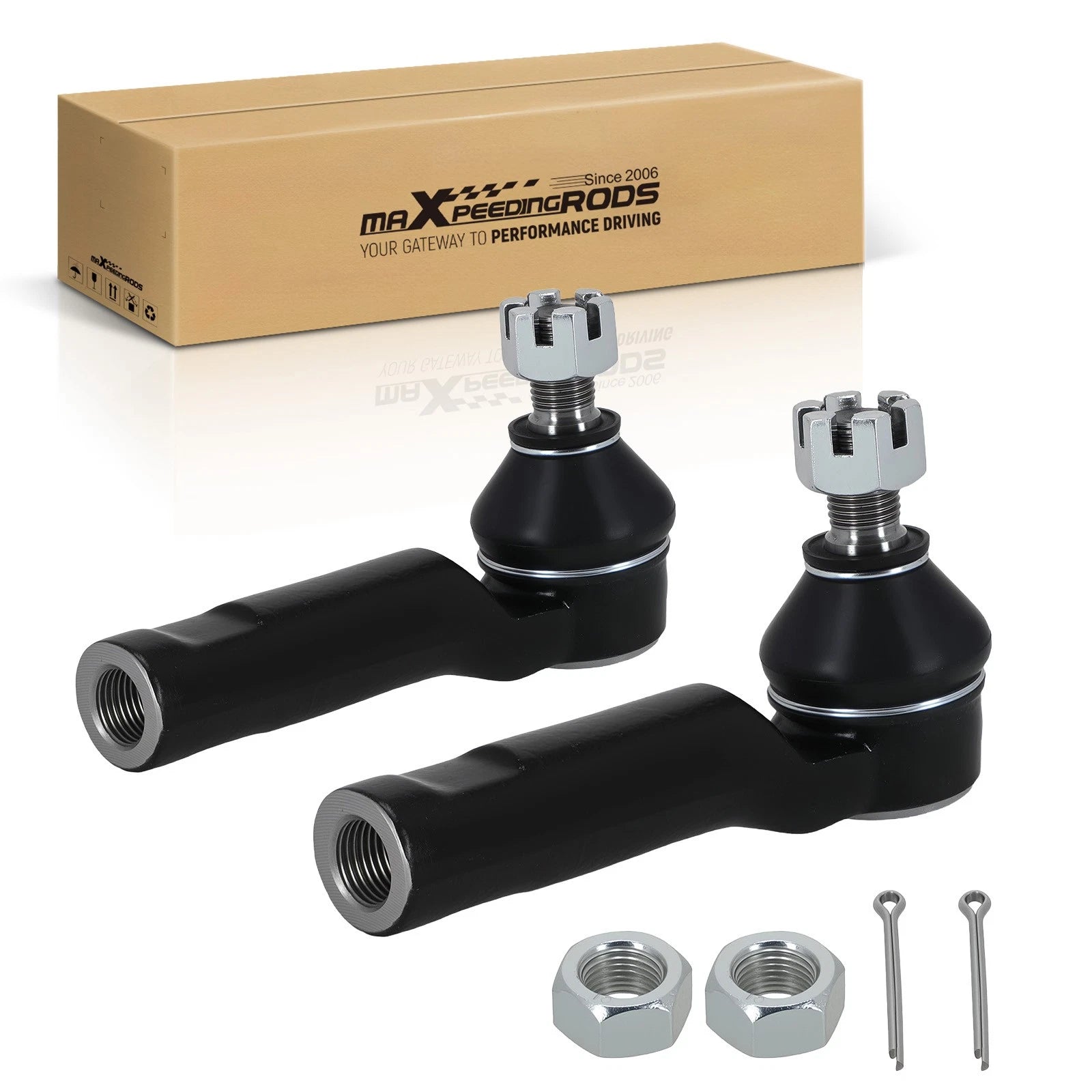 Set of 2 Front Outer Tie Rods for GX460/4Runner (2010–2023), FJ Cruiser, Tacoma (2005+)