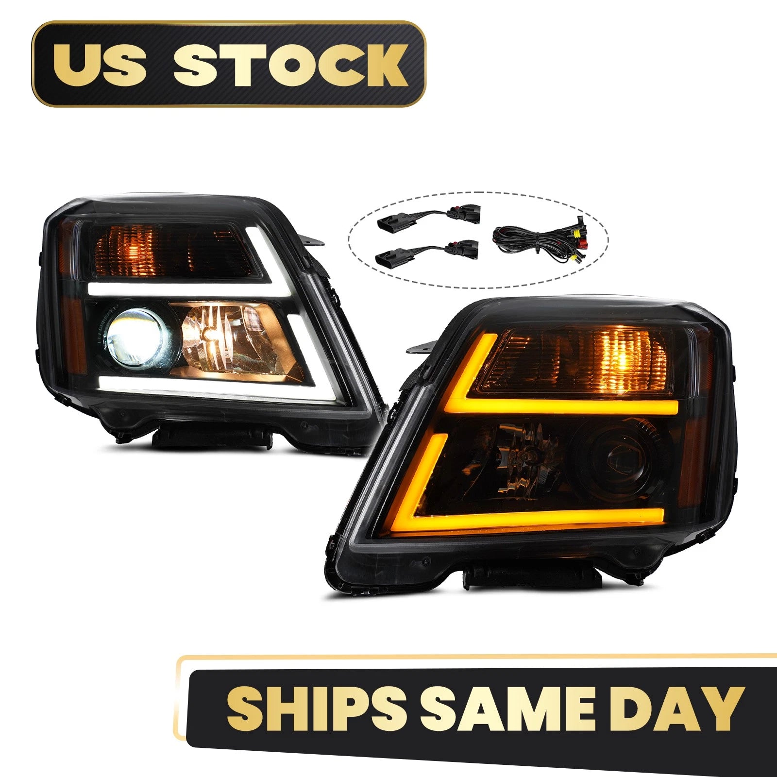LED Sequential Signal Projector Headlights for GMC Terrain (2010–2015)