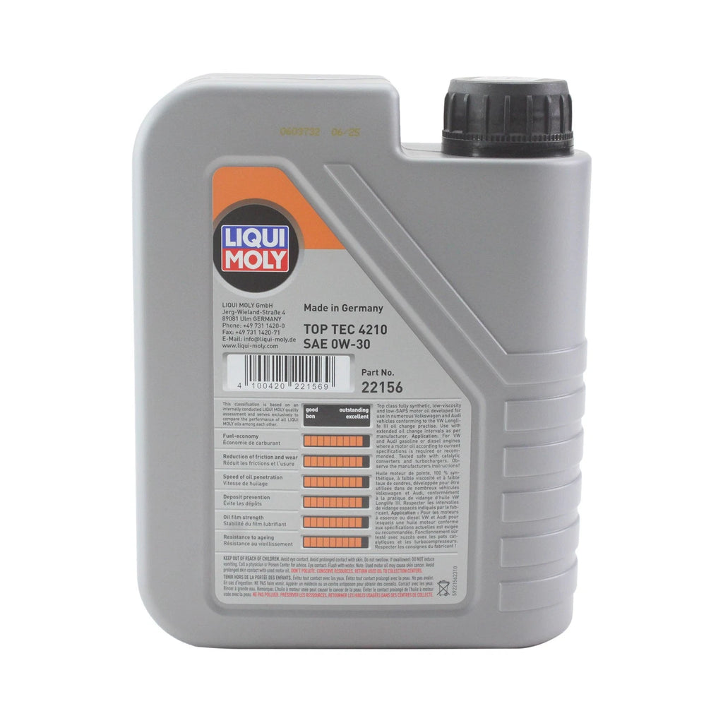 Set of 8 Liqui Moly Top Tec 4210 0W-30 Engine Motor Oil (8L)