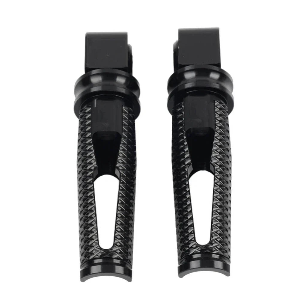 Black Passenger Rear Footrest Pegs for Kawasaki Z300 400 650 900 ZX6R (2015-2023)