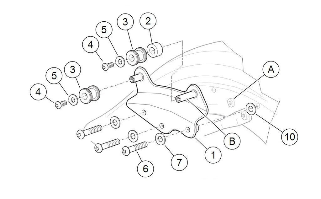 Set of 4 Docking Hardware Kit for Harley Touring Electra Glide (2009–2013)