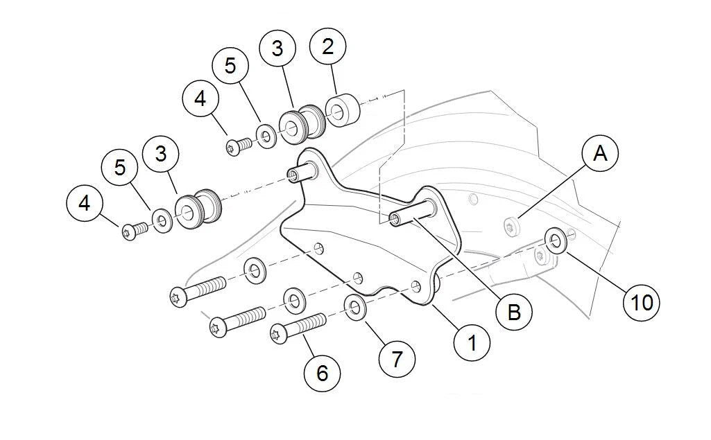 Set of 4 Docking Hardware Kit for Harley Touring Electra Glide (2009–2013)