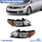 2X Halogen Headlight Assembly for Honda Civic (2006–2011) Left & Right