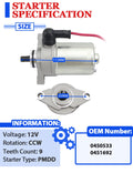 Starter Motor with Relay for Polaris Outlaw 50 INTL (2010)