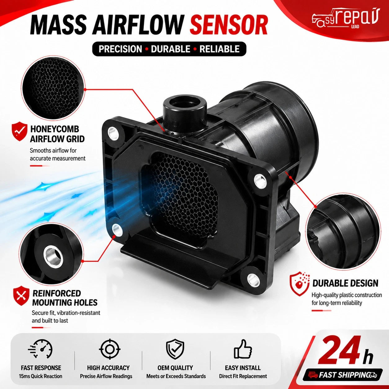 Mass Air Flow Sensor for Mitsubishi Mirage Space Star (1997)