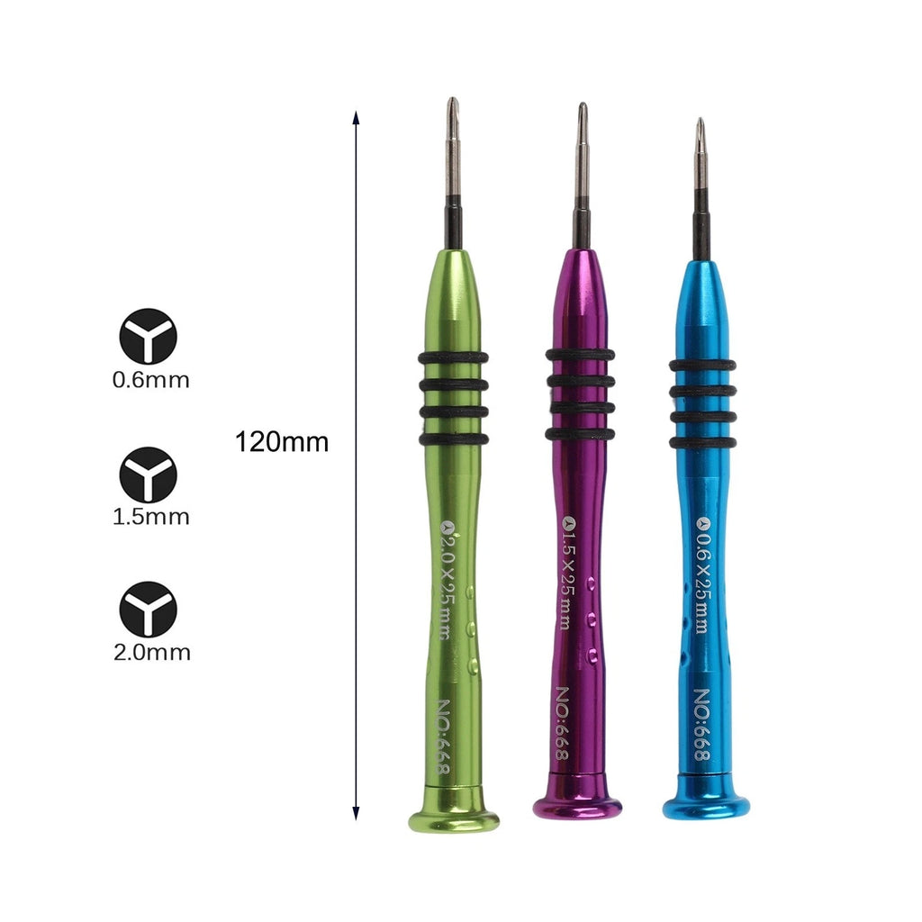 Screwdriver Set for Phone Repair (Y0.6/Y1.5/Y2.0) Aluminum Alloy