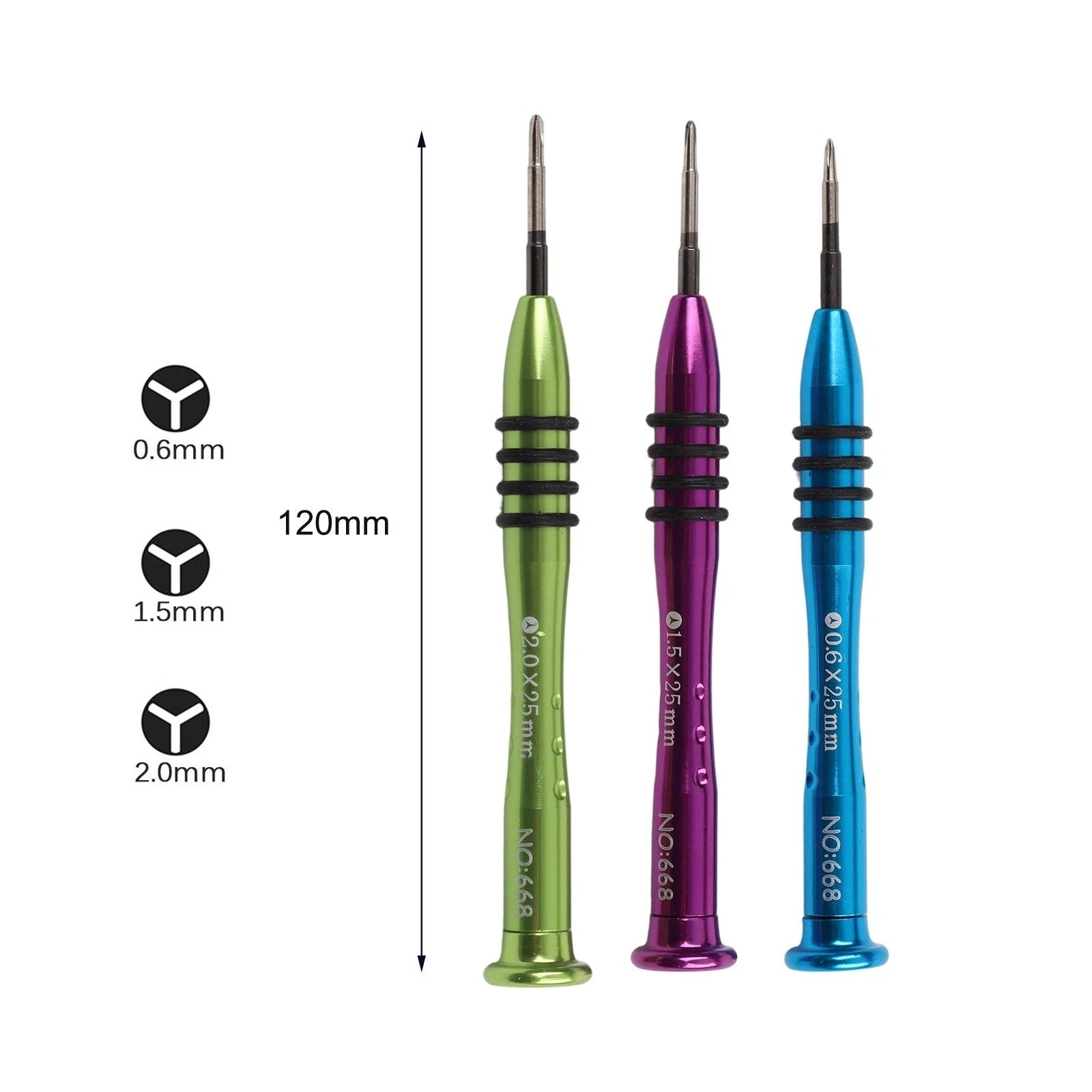 Screwdriver Set for Phone Repair (Y0.6/Y1.5/Y2.0) Aluminum Alloy