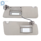 Set of 2 Sun Visors for Ram 1500 2013–2021, 2500 3500 Gray with Lights