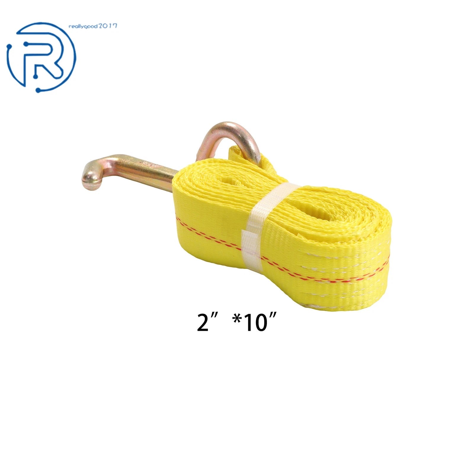 2X 2" × 10' Mini J Hook Towing Strap G70 for Trailer Wrecker