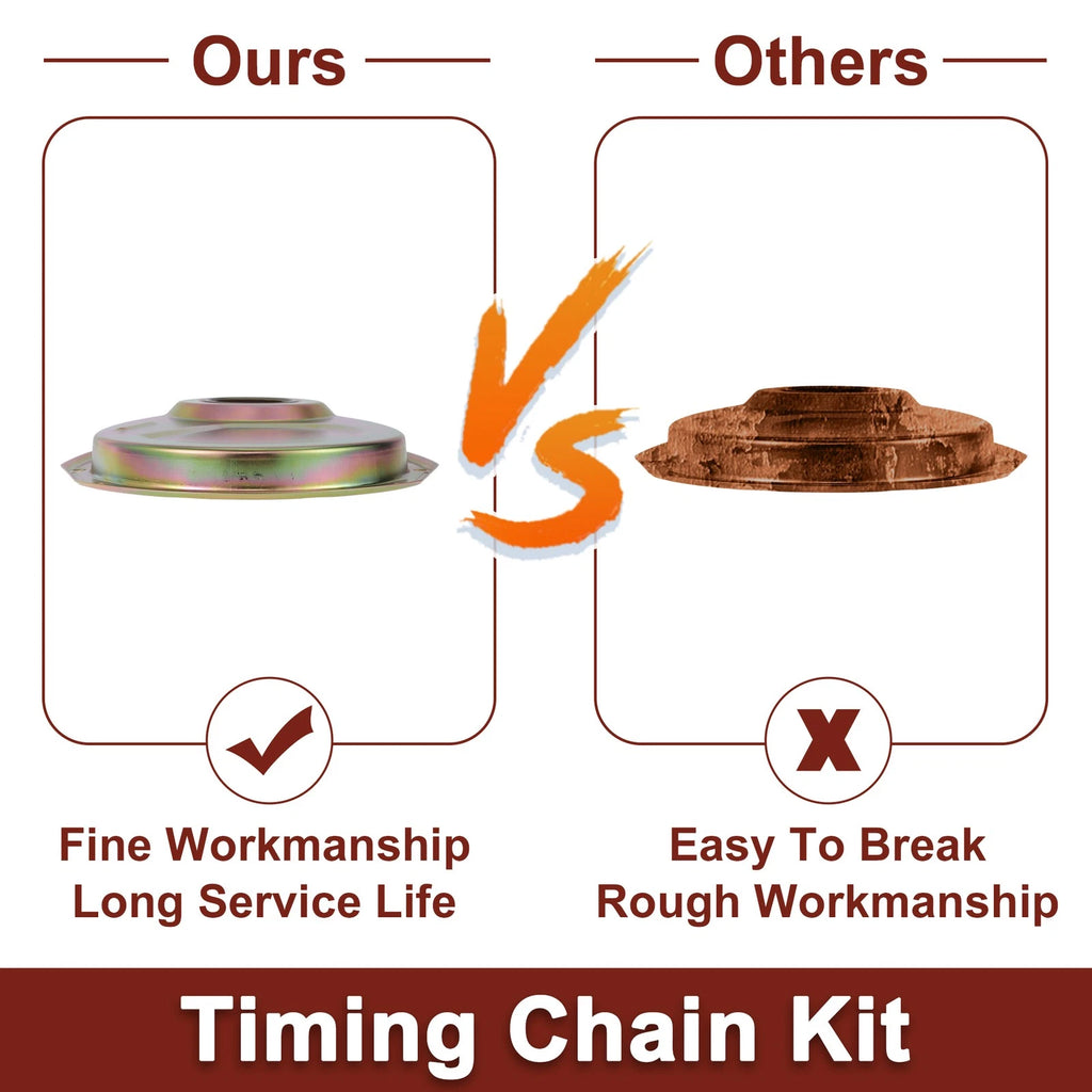Timing Chain Cover Kit with Gasket Seal Bolts for Chevy SBC 283 (1964–1980)
