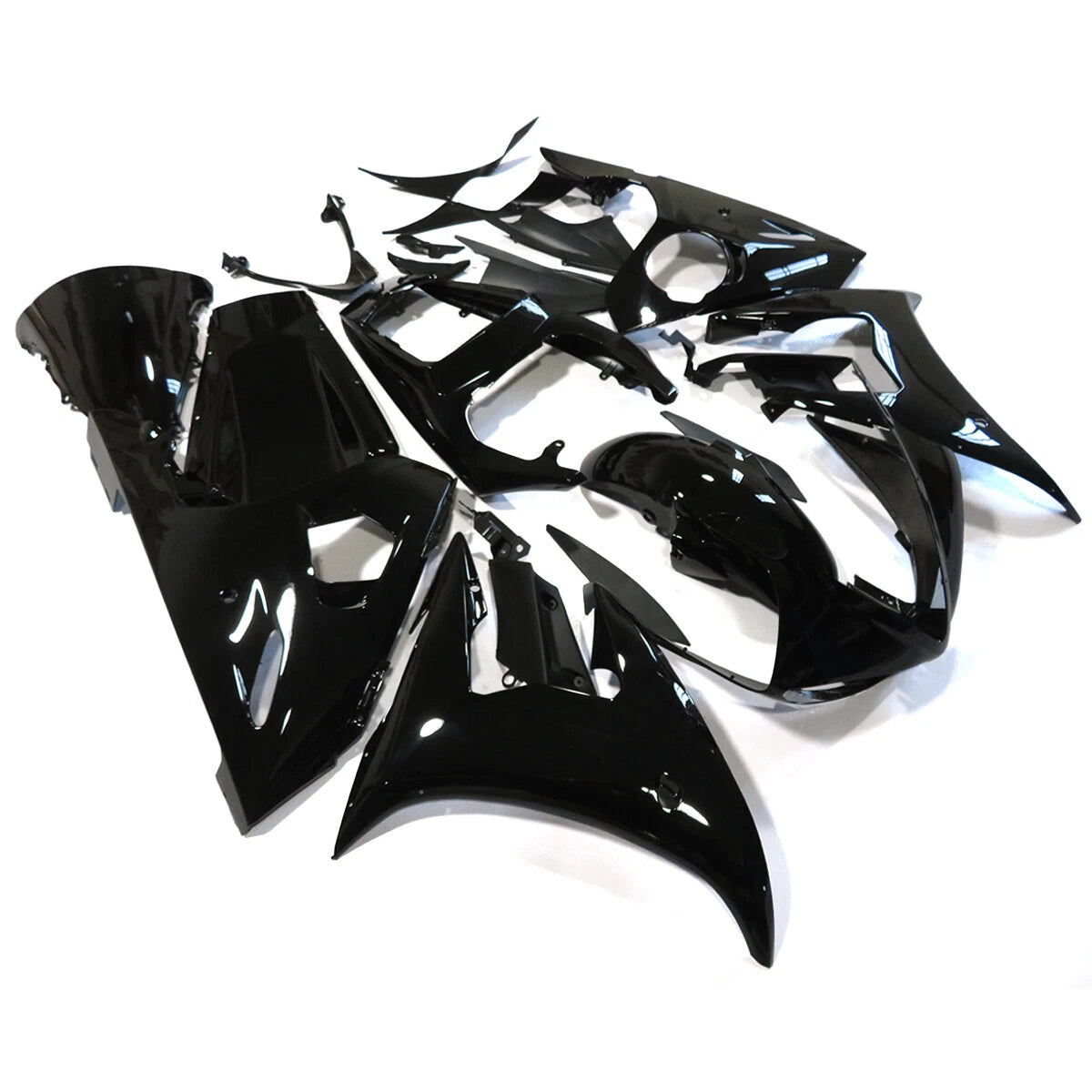 Glossy Black ABS Bodywork Fairing Kit for Yamaha YZF R6 (2003–2004) R6S (2006–2009)