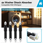 4X Washer Shock Absorber for Whirlpool (W10015830, W10822553, PS11723173)