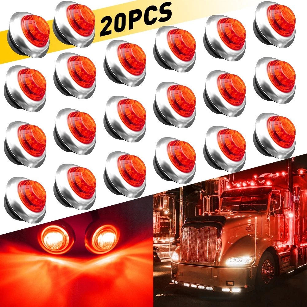 20X LED Red Marker Side Light Base for Truck (RV)