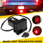 15LED Brake Trailer Light Hitch Cover for Towing & Hauling (2 Inch Smoked Lens)
