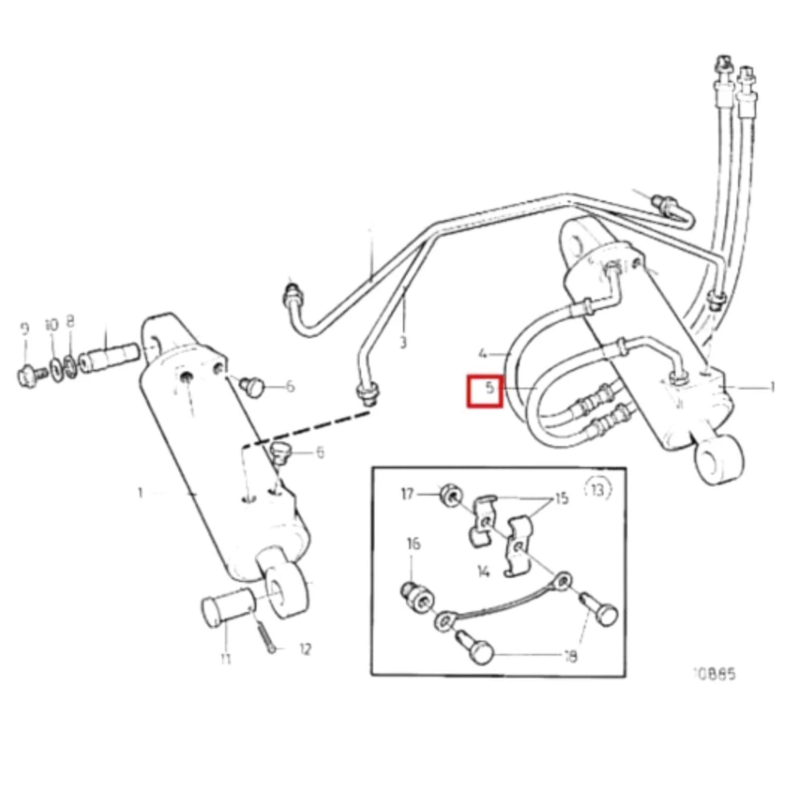 Power Trim Hose 854701 for Volvo Penta SP-C SP-C1 DP-C DP-C1 (Fits 854701)