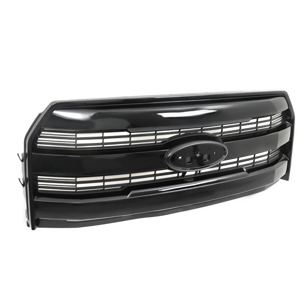 Front Grille for Ford F150 (2015-2017) King Ranch Style Gloss Black