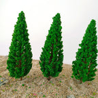 10pc Miniature Pine Tree Scenery for Garden Park Train Railway
