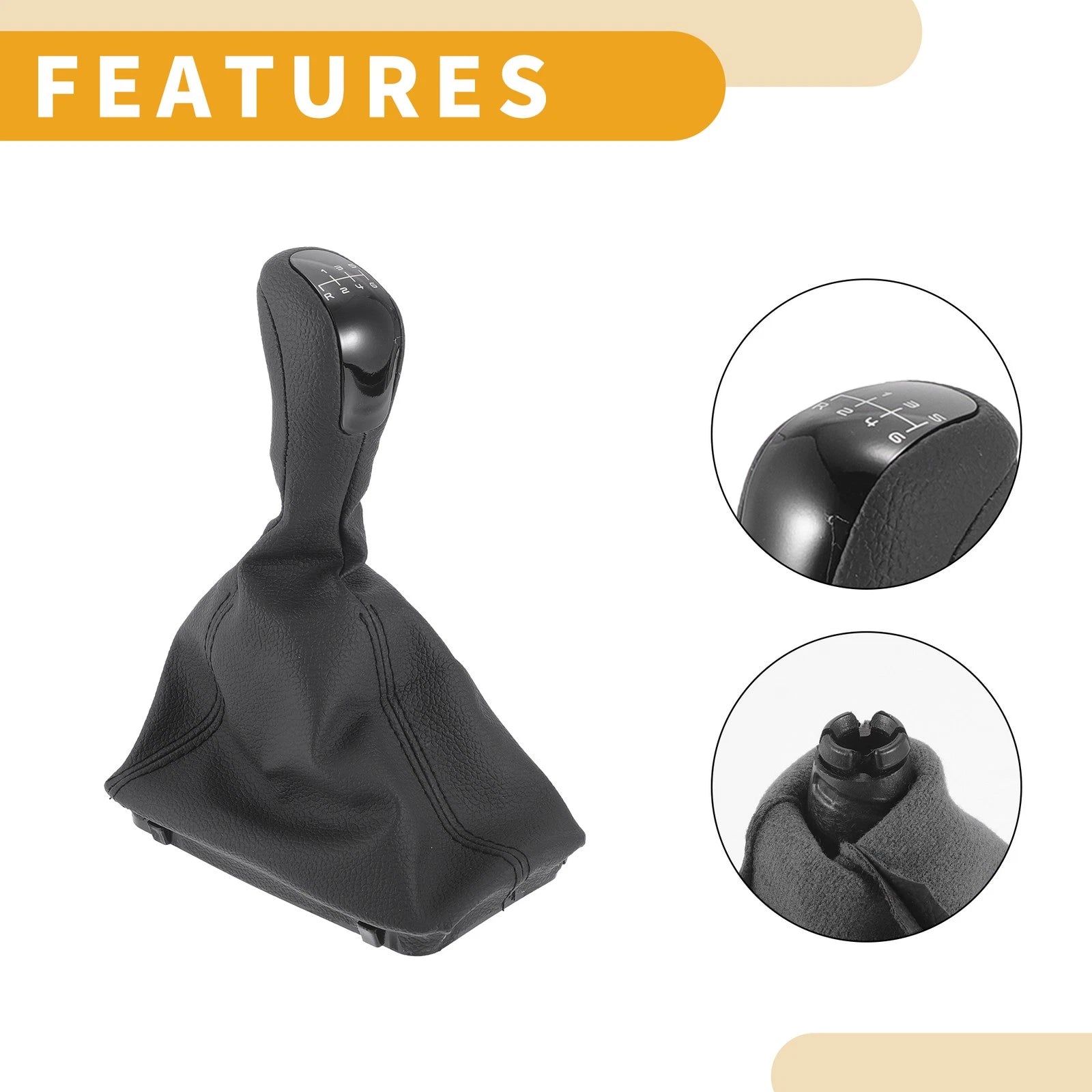 6 Speed Gear Shifter Knob with Cover for Mercedes-Benz E-Class (2002–2009) 655692098158