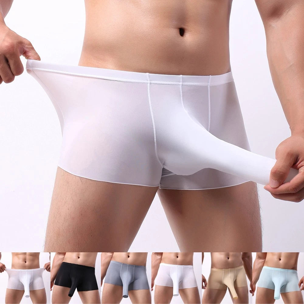 Set of 4 Men's Mid Rise Boxer Briefs - Breathable Comfortable Underpants
