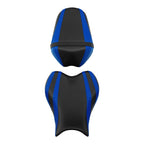 Driver & Passenger Seats for Suzuki GSXR1000 (2009–2016) - Black Blue