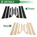 10 Pcs Door Pillar Window Trim for Ford Fiesta (2011–2015) Black