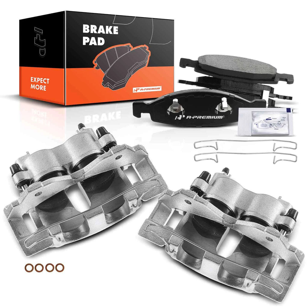 6x Front Disc Brake Caliper & Ceramic Brake Pad for Jeep Grand Cherokee (1993–2021)